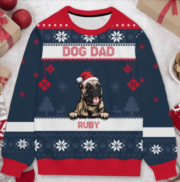 Pug ugly online christmas sweater