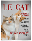 'Le Cat' Personalized 2 Pet Blanket