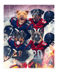'Houston Doggos' Personalized 4 Pet Standing Canvas