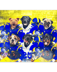 'Los Angeles Doggos' Personalized 6 Pet Poster