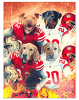 'San Francisco 40Doggos' Personalized 4 Pet Poster