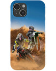 'The Motocross Riders' Personalized 2 Pet Phone Case
