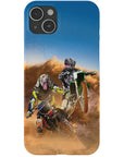 'The Motocross Riders' Personalized 2 Pet Phone Case