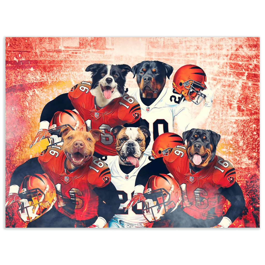 &#39;Cincinnati Doggos&#39; Personalized 5 Pet Poster