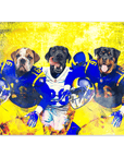 'Los Angeles Doggos' Personalized 3 Pet Poster