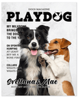 'Playdog' Personalized 2 Pet Poster