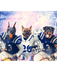'Indianapolis Doggos' Personalized 3 Pet Standing Canvas