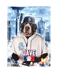 'Seattle Mariners Doggos' Personalized Pet Standing Canvas