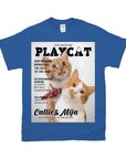 'Playcat' Personalized 2 Pet T-Shirt