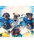 'Detroit Doggos' Personalized 3 Pet Poster