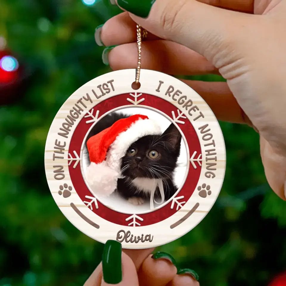 Live Customization Pet Ornament: On The Naughty List