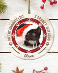 Live Customization Pet Ornament: On The Naughty List