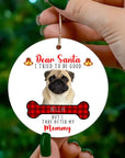Photo Upload Live Preview Ornament - Dear Santa