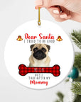 Photo Upload Live Preview Ornament - Dear Santa