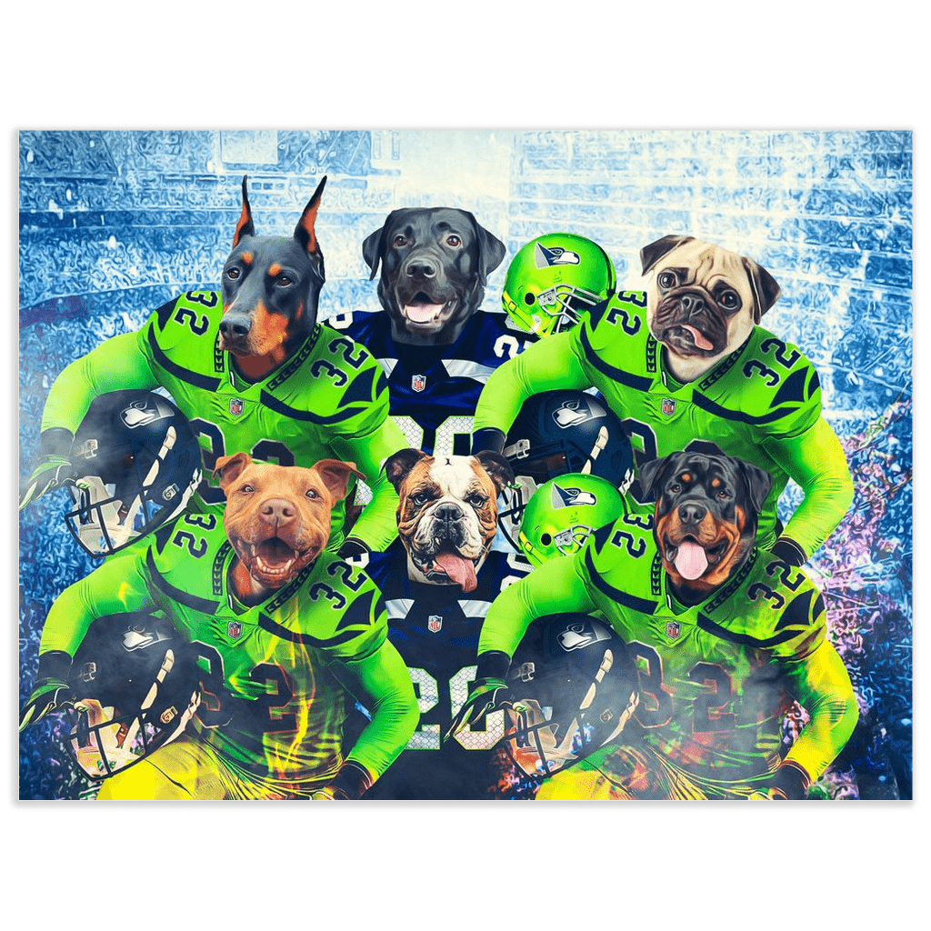 'Seattle Doggos' Personalized 6 Pet Poster doggovinci