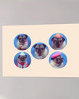 Retro Pose Circles Canvas