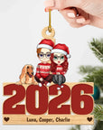 Live Customization Humans & Dogs/Cats 2026 Wooden Ornament