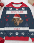 Live Customization Ugly Christmas Sweater: 1-6 Dogs/Cats, Custom Text!