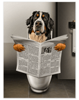 'The Throne' Personalized Bathroom Dog Poster