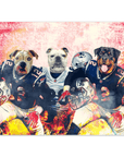 'New England Doggos' Personalized 3 Pet Poster
