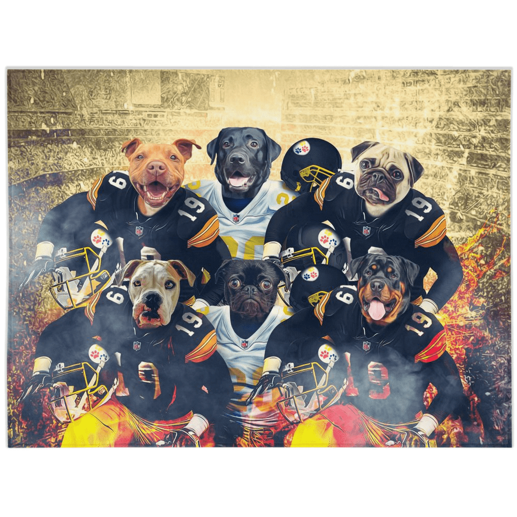 &#39;Pittsburgh Doggos&#39; Personalized 6 Pet Blanket