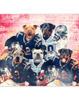 'New England Doggos' Personalized 5 Pet Poster