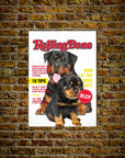 'Rolling Bone' Personalized 2 Pet Poster
