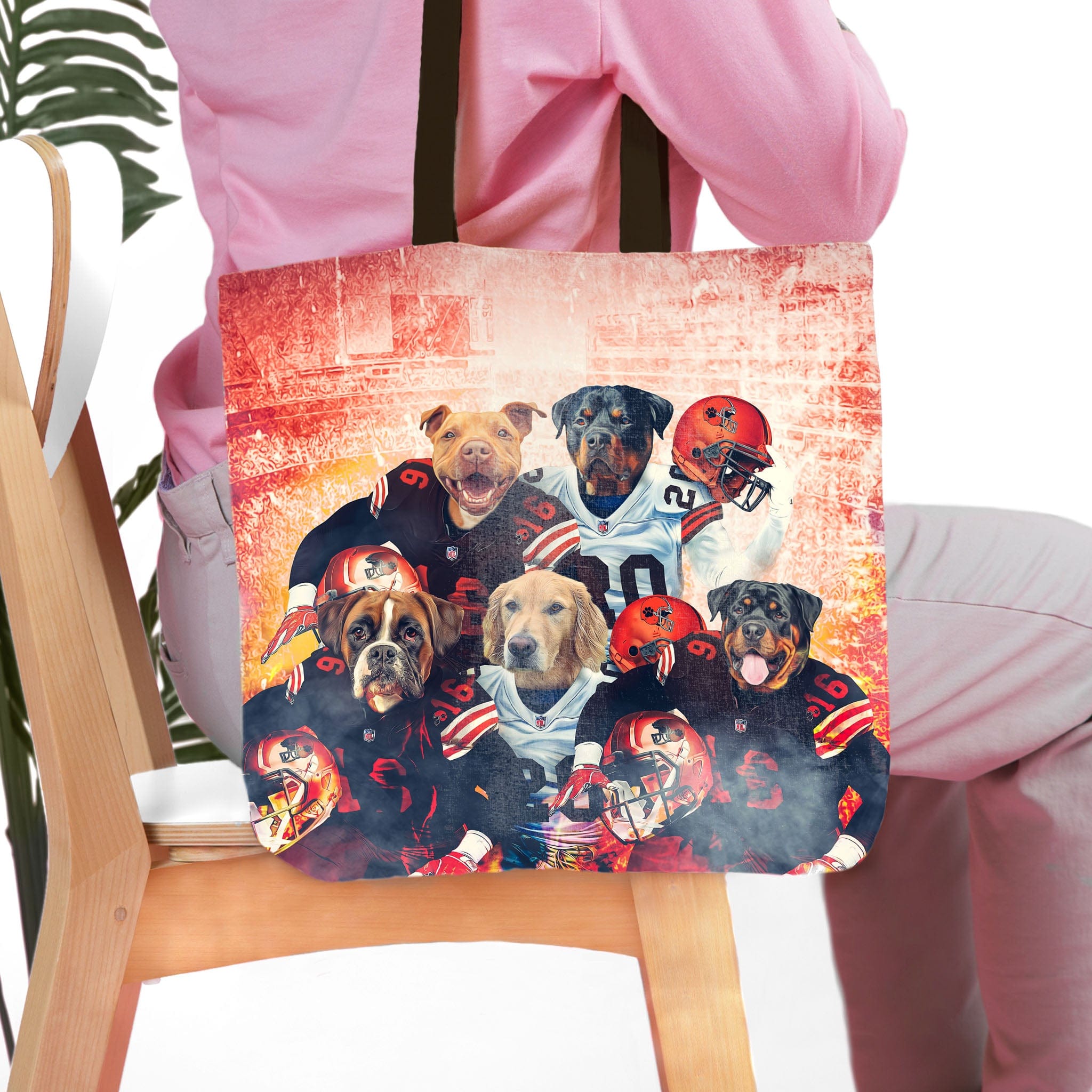 &#39;Cleveland Doggos&#39; Personalized 5 Pet Tote Bag