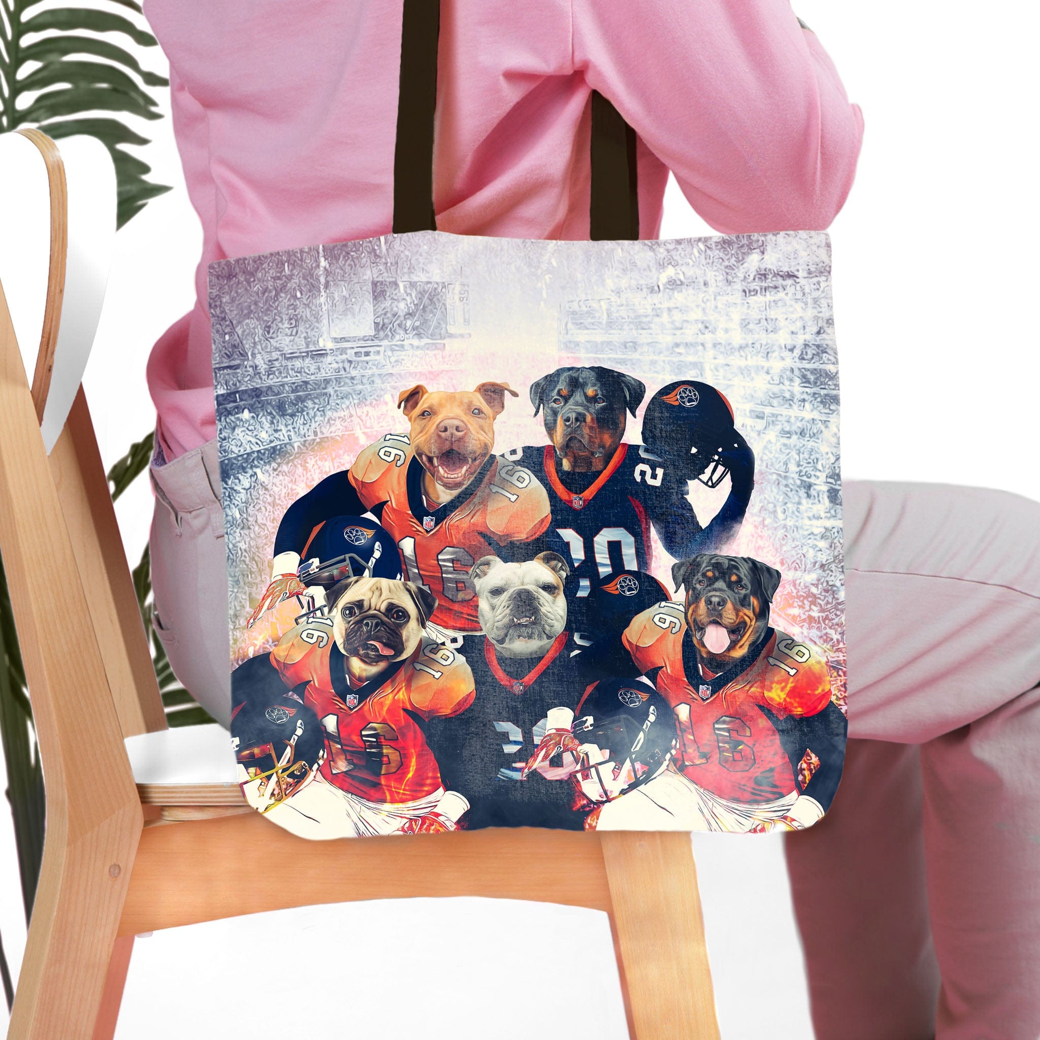 &#39;Denver Doggos&#39; Personalized 5 Pet Tote Bag