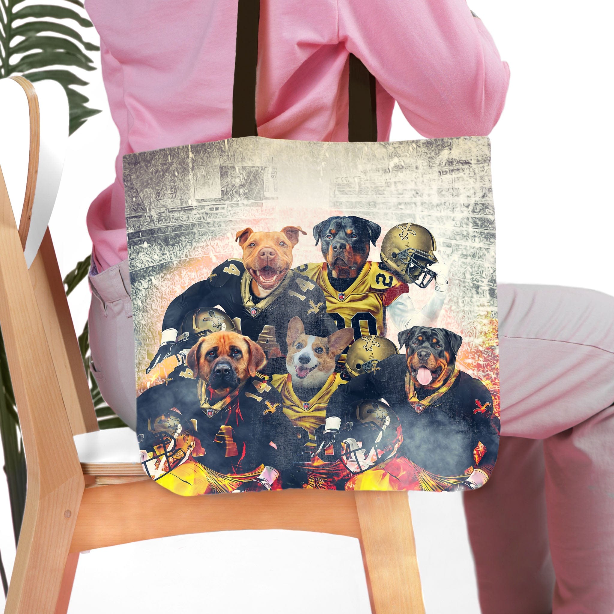 &#39;New Orleans Doggos&#39; Personalized 5 Pet Tote Bag