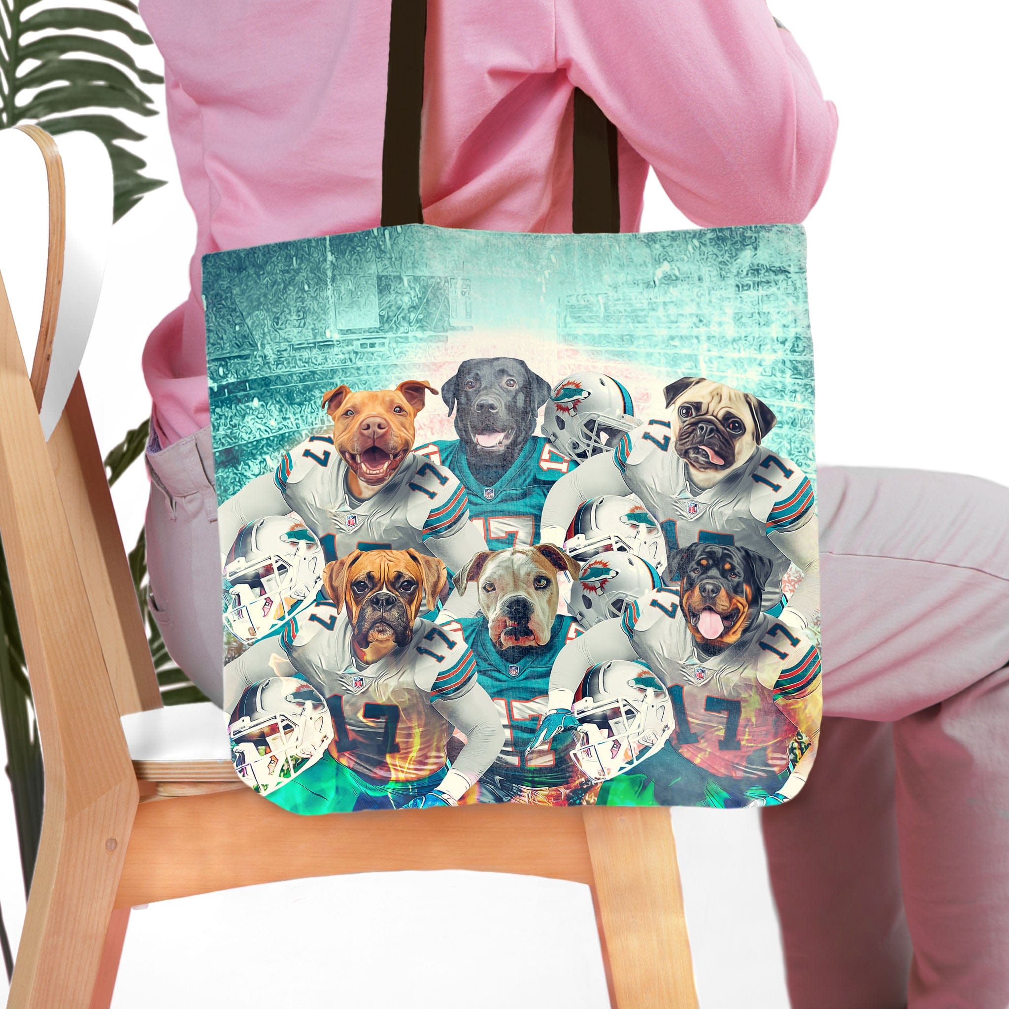 &#39;Miami Doggos&#39; Personalized 6 Pet Tote Bag