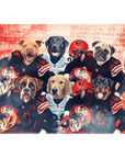 'Cleveland Doggos' Personalized 6 Pet Standing Canvas