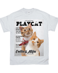 'Playcat' Personalized 2 Pet T-Shirt