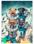 'Miami Doggos' Personalized 4 Pet Poster