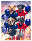 'New York Doggos' Personalized 4 Pet Poster