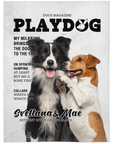 'Playdog' Personalized 2 Pet Blanket