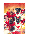 'Kansas City Doggos' Personalized 4 Pet Standing Canvas