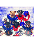 'Buffalo Doggos' Personalized 5 Pet Standing Canvas