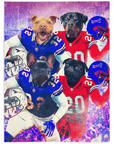 'Buffalo Doggos' Personalized 4 Pet Blanket