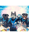 'Carolina Doggos' Personalized 3 Pet Standing Canvas