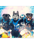 'Carolina Doggos' Personalized 3 Pet Poster