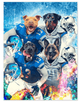 'Detroit Doggos' Personalized 4 Pet Poster