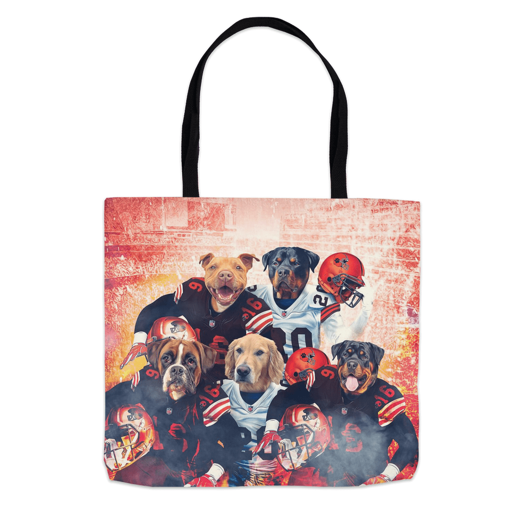 &#39;Cleveland Doggos&#39; Personalized 5 Pet Tote Bag