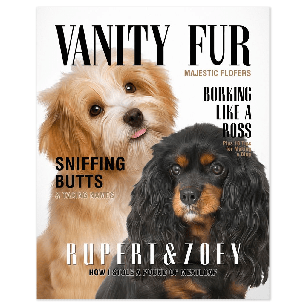 Vanity Fur' Personalized 2 Pet Poster – doggovinci