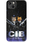 'Cats in Black' Personalized 2 Pet Phone Case