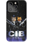 'Cats in Black' Personalized 2 Pet Phone Case
