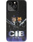 'Cats in Black' Personalized 2 Pet Phone Case