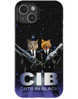 'Cats in Black' Personalized 2 Pet Phone Case