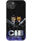 'Cats in Black' Personalized 2 Pet Phone Case