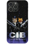 'Cats in Black' Personalized 2 Pet Phone Case